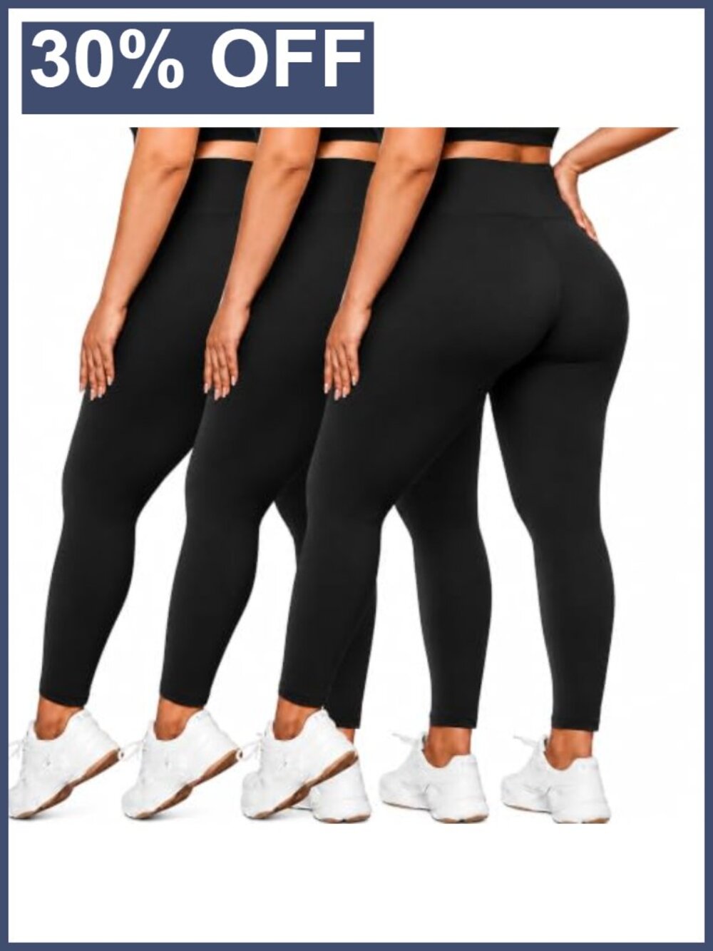 Plus Size High Waisted 4-Way Stretch Leggings for Women Yoga Workout